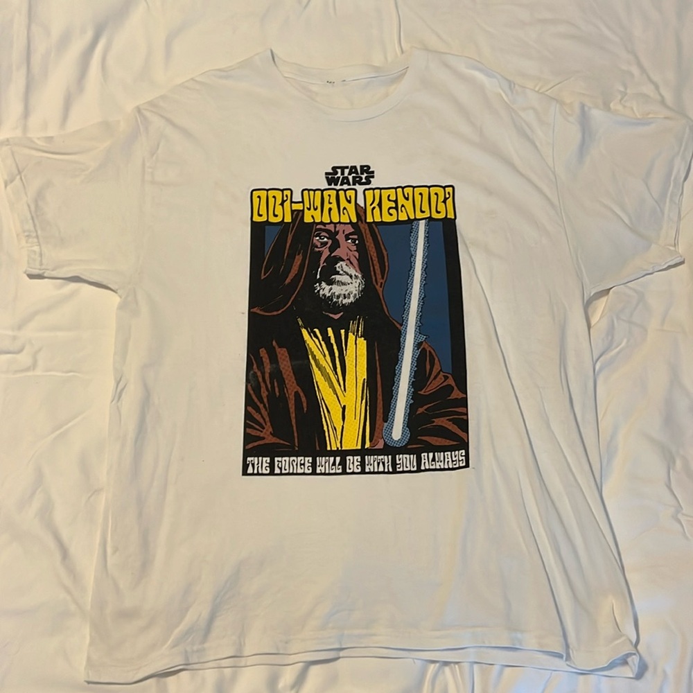Stars wars white Obi Wan oversized men shirt